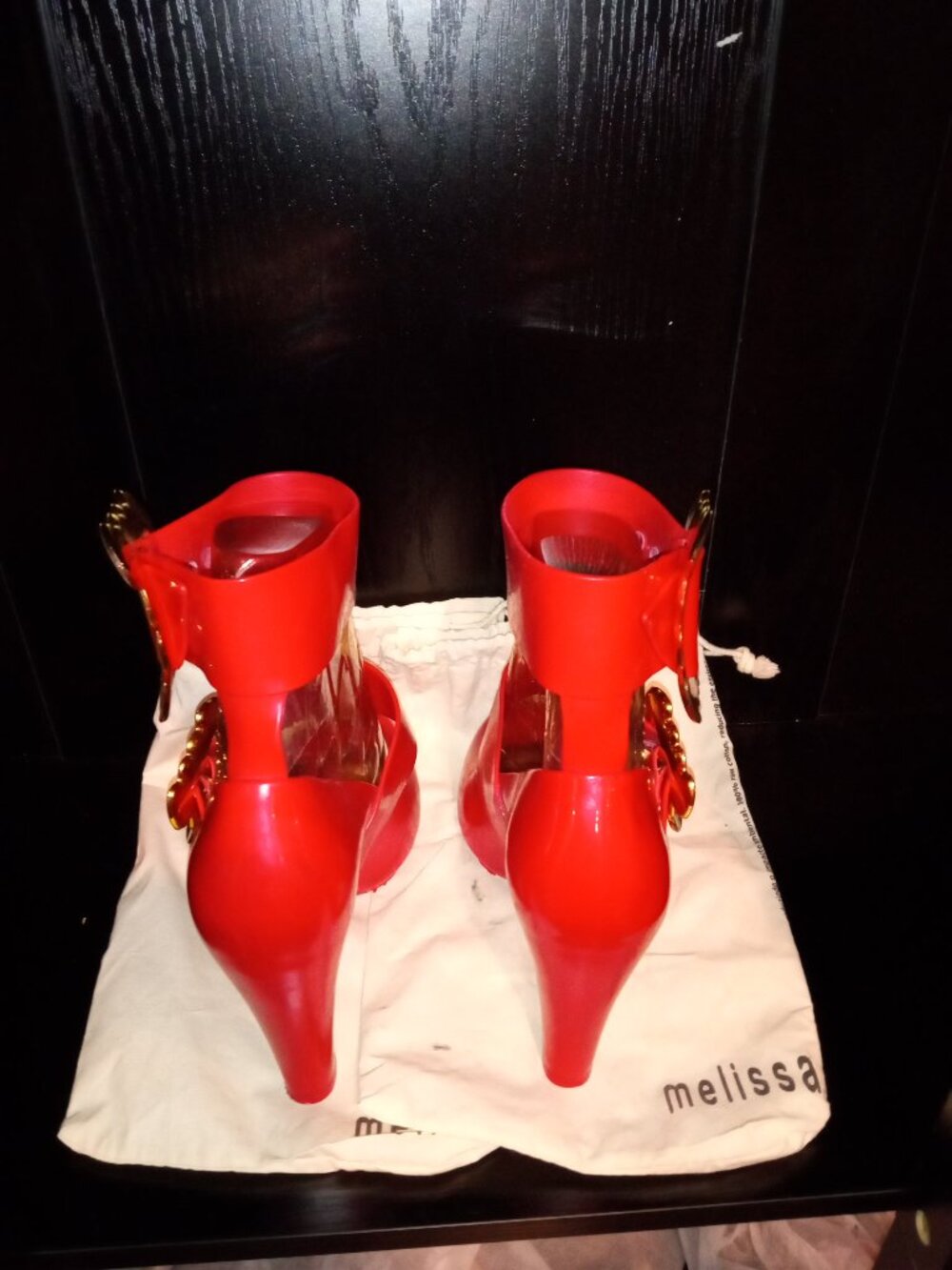 Vivienne Westwood Melissa Red Plastic Heels - Picture 2 of 3